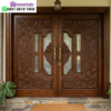 Pintu Utama CNC Ukir Kayu Jati Mewah 