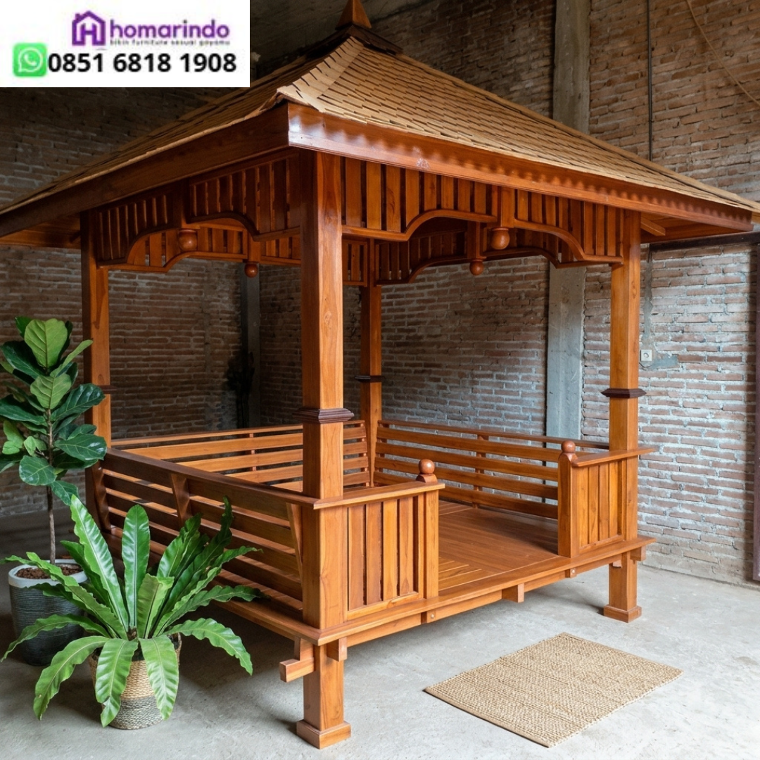 Gazebo Kayu Jati Minimalis Tipe 2x3 Gazebo Kayu Jati Minimalis Tipe 2x3