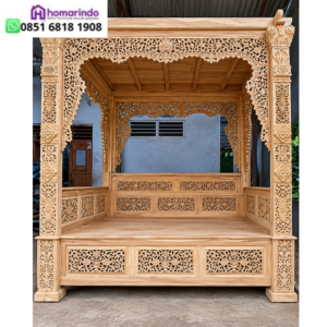 Gazebo Kayu Jati 2x2 Masterpiece Ukir Relief 3D Jepara