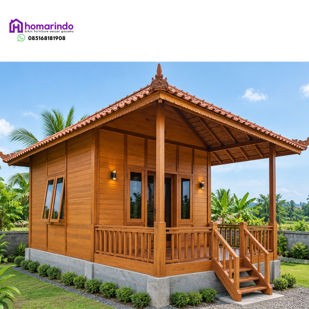 Rumah Joglo Kayu Jati Minimalis Modern Rumah Joglo Kayu Jati Minimalis Modern