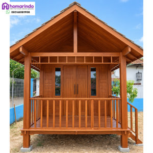 Gazebo Kayu Jati Minimalis Modern