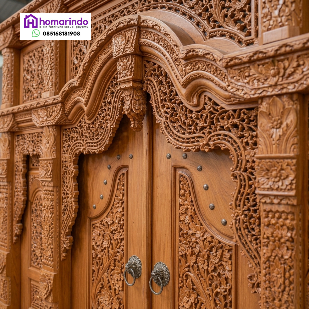 Pintu Gebyok Ukir Kayu Jati Mewah