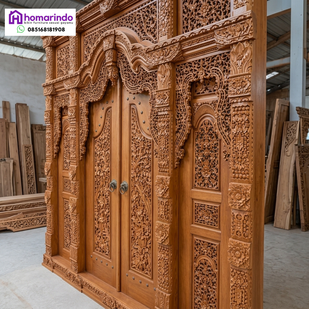 Pintu Gebyok Ukir Kayu Jati Mewah Pintu Gebyok Ukir Kayu Jati Mewah