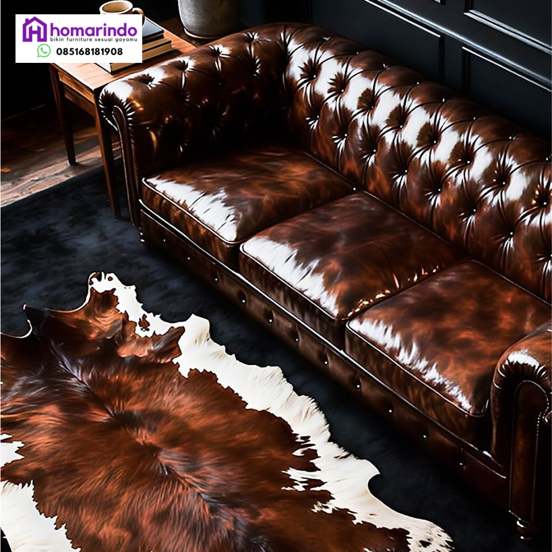 Sofa Chesterfield Kulit Sapi Asli Sofa Chesterfield Kulit Sapi Asli