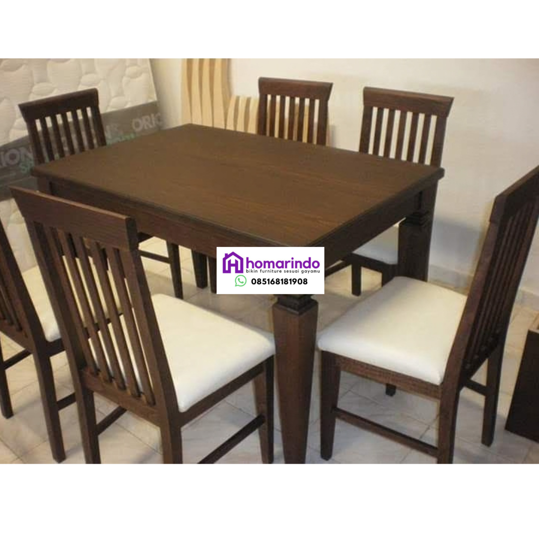 Set Meja Makan Kayu Jati Klasik Set Meja Makan Kayu Jati Klasik