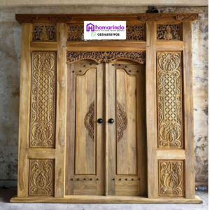 Pintu Gebyok Kayu Jati Klasik Mewah