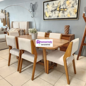 Set Meja Makan Kayu Jati Eksklusif