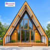 Rumah Segitiga Kayu Jati Luxury Modern