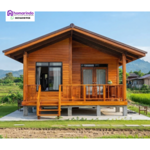 Rumah Panggung Kayu Jati Minimalis Modern