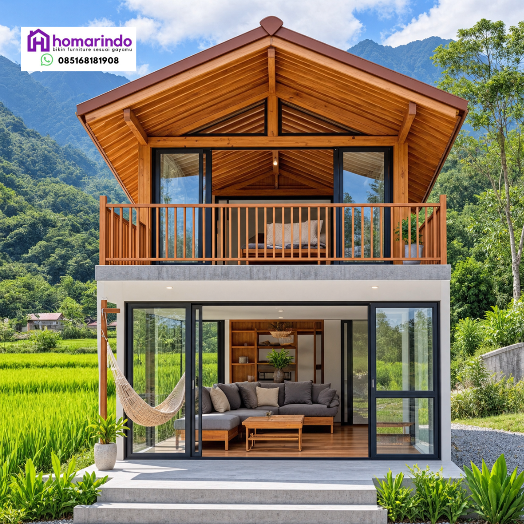 Rumah Panggung Kayu Jati Mewah