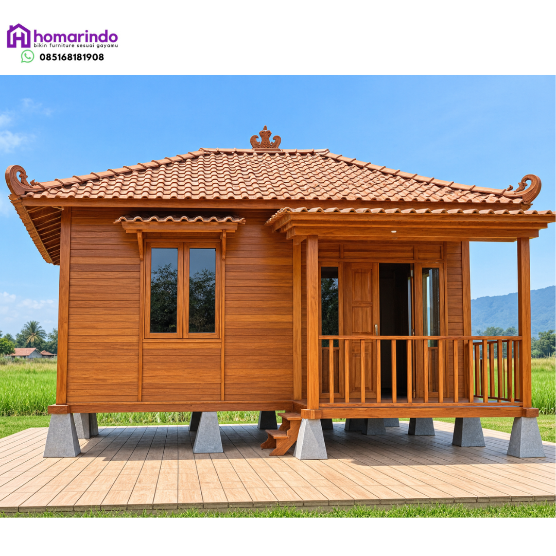Rumah Panggung Kayu Jati Tradisional Eksklusif