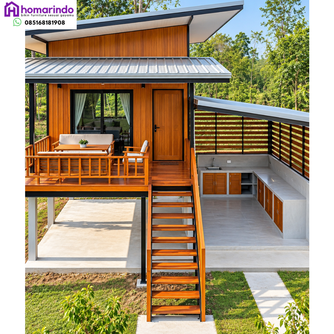 Rumah Panggung Kayu Jati Premium 4x6 Meter