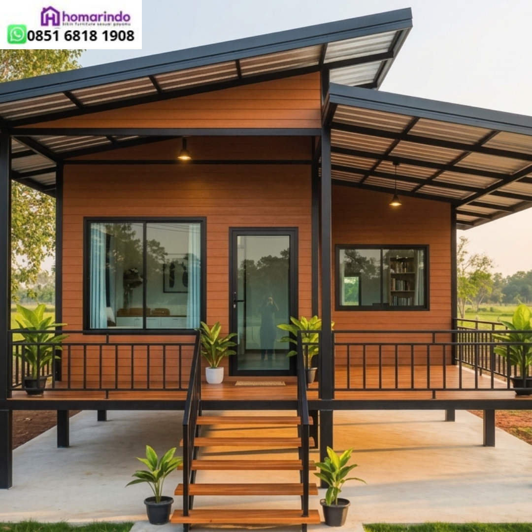 Jati Modular Cabin: Harmoni Struktur Steel-Wood Tipe 4x6