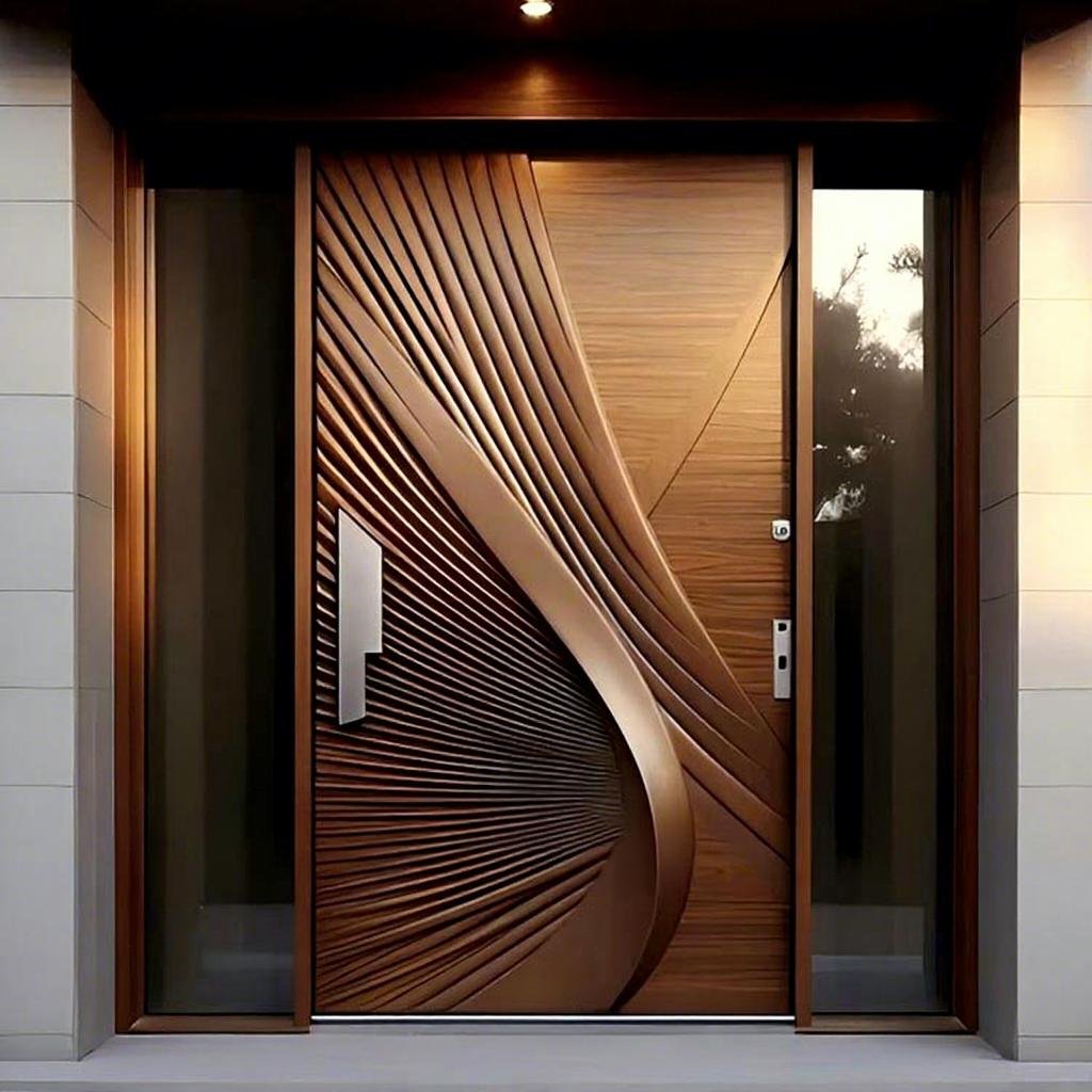 6 Efek Cahaya dan Bayangan dari Motif Pintu CNC yang Jarang Dibahas 1 Efek bayangan berlapis Motif pintu CNC